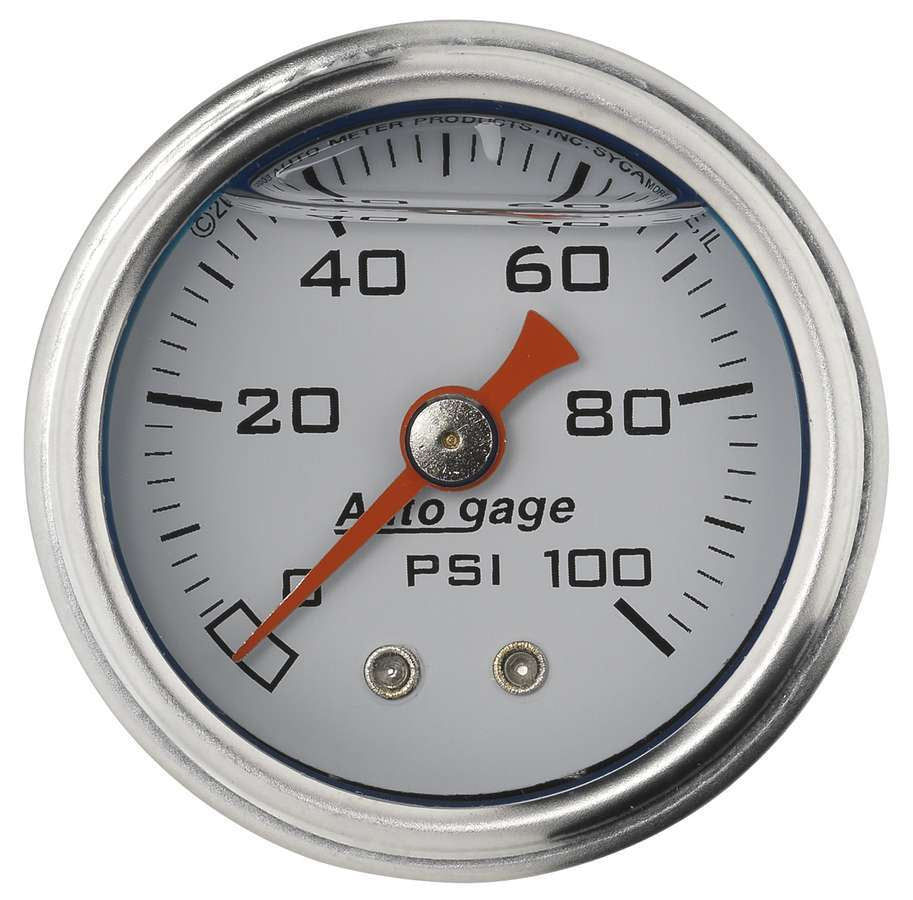 AUTOMETER 2177 1-1/2in Pressure Gauge 0-100psi- White