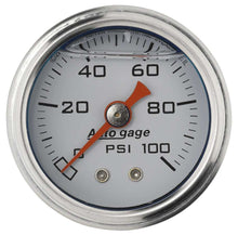 Load image into Gallery viewer, AUTOMETER 2177 1-1/2in Pressure Gauge 0-100psi- White