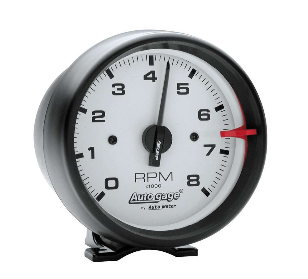 AUTOMETER 2303 3-3/4in White Face Tach- Black Cup