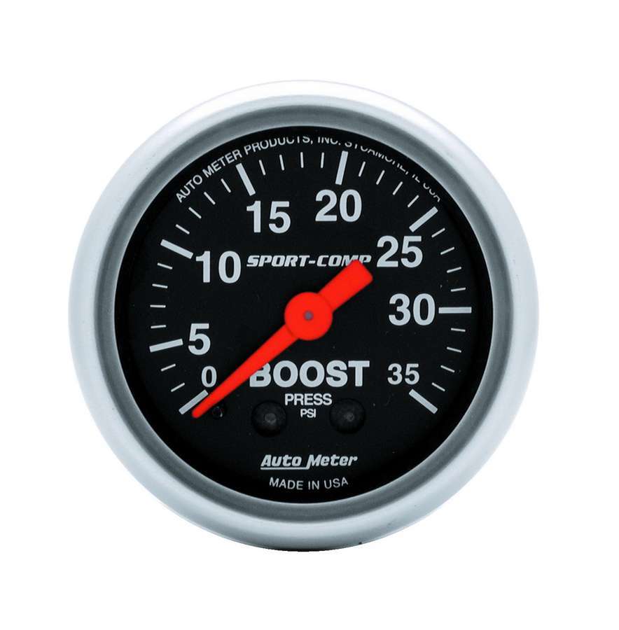 AUTOMETER 3304 2-1/16in Sport Comp 0-35 Boost Gauge