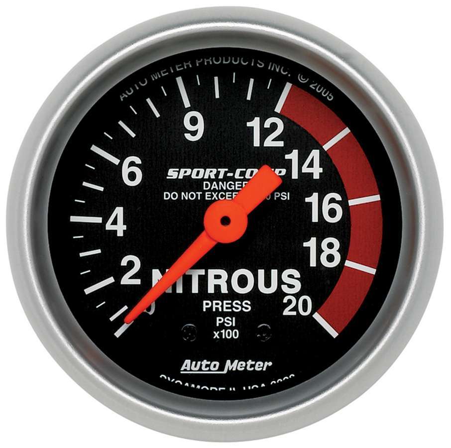 AUTOMETER 3328 2-1/16in Sport Comp NOS Pressure Gauge