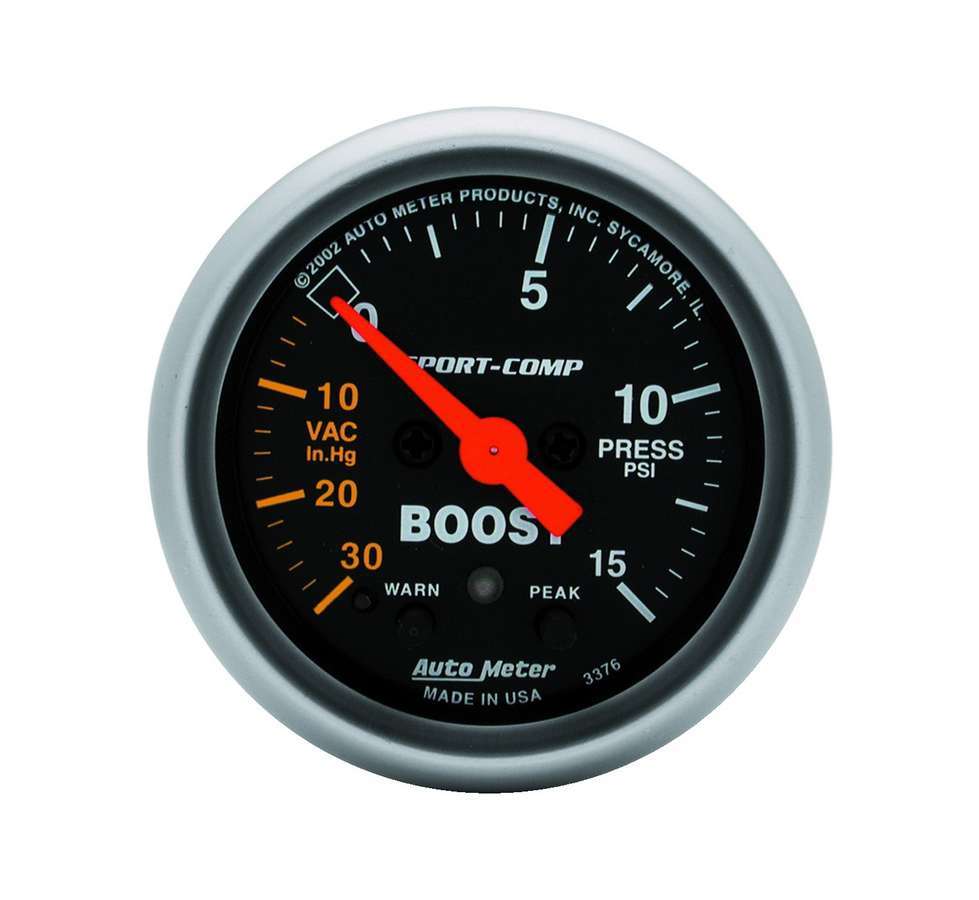 AUTOMETER 3376 2-1/16in S/C Boost/Vac. Gauge 30in/15psi