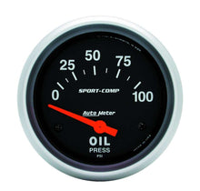 Load image into Gallery viewer, AUTOMETER 3522 0-100 Oil Pressure Gauge