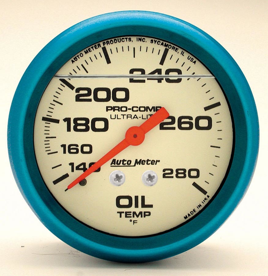 AUTOMETER 4241 2-5/8 Ultra-Nite Oil Temp Gauge 140-280