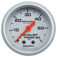 Load image into Gallery viewer, AUTOMETER 4325 Exhaust Pressure Gauge 0-60psi Ultra-Lite