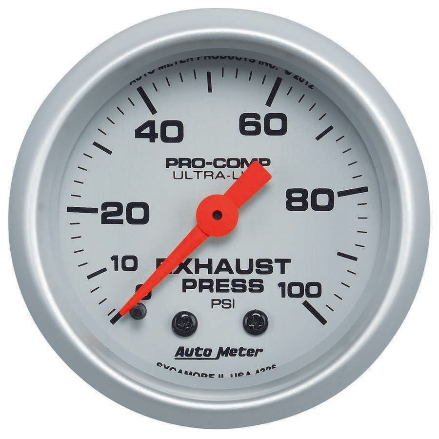 AUTOMETER 4326 Exhaust Pressure Gauge 0-100psi Ultra-Lite