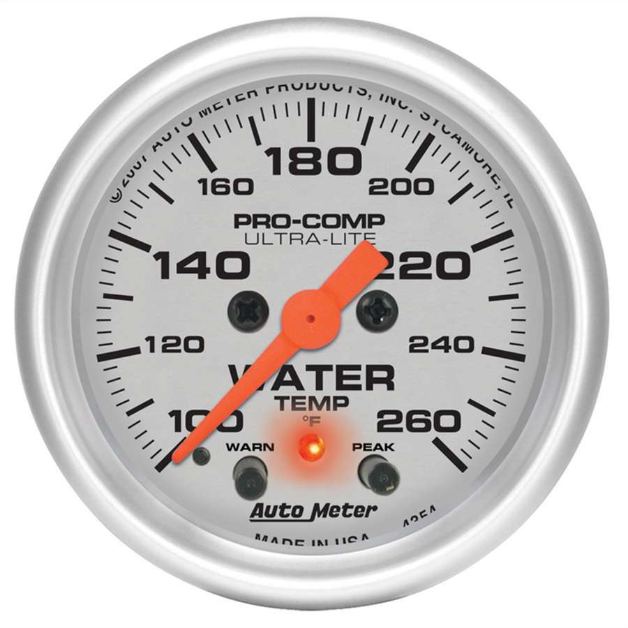 AUTOMETER 4354 2-1/16in U/L Water Temp Gauge w/Peak & Warning