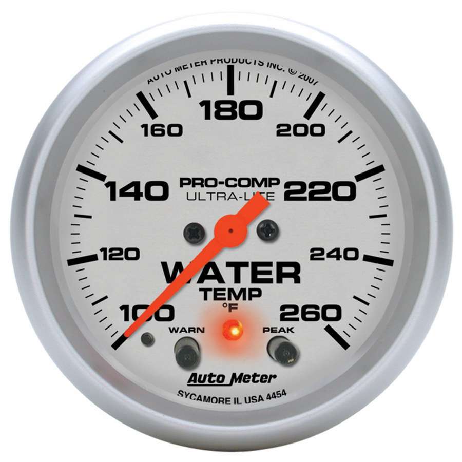 AUTOMETER 4454 2-5/8in U/L Water Temp Gauge w/Peak & Warning