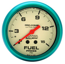 Load image into Gallery viewer, AUTOMETER 4511 2-5/8 Ultra-Nite F/P Gauge 0-15psi