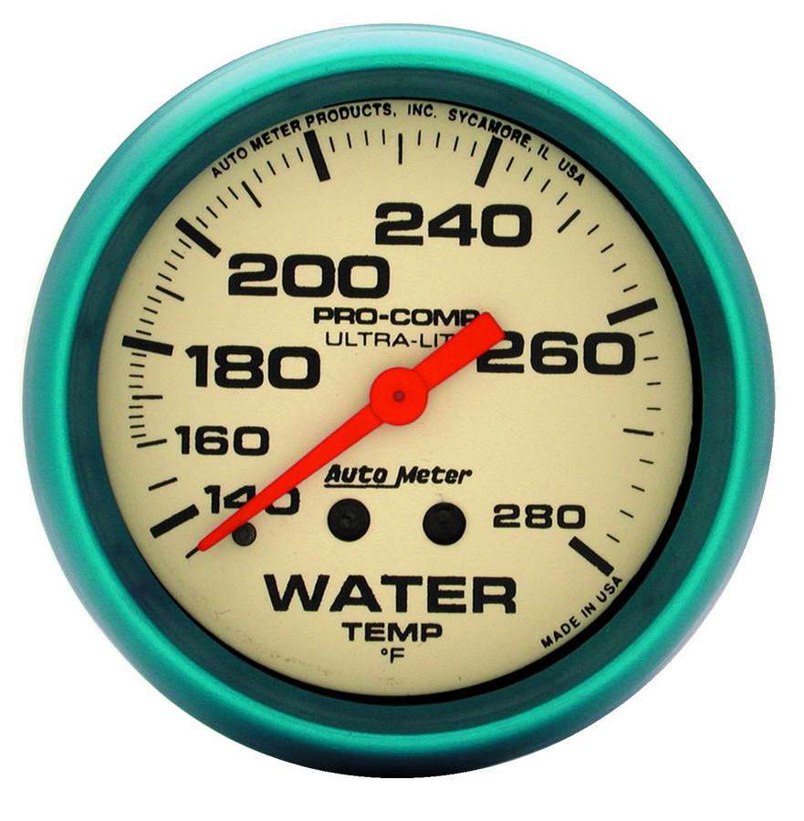 AUTOMETER 4535 2-5/8 Ultra-Nite Water Temp Gauge 140-280