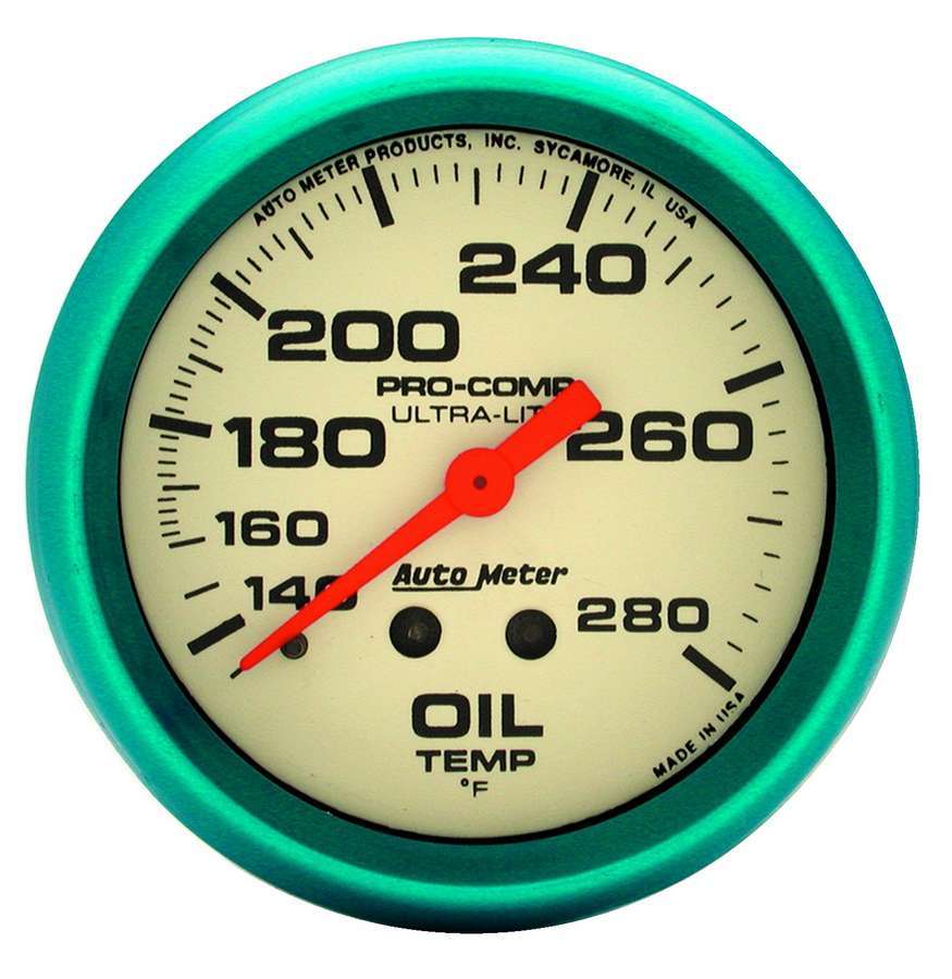 AUTOMETER 4541 2-5/8 Ultra-Nite Oil Temp Gauge 140-280