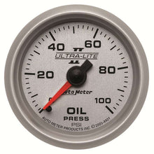 Load image into Gallery viewer, AUTOMETER 4921 2-1/16in U/L II Oil Pressure Gauge 0-100psi