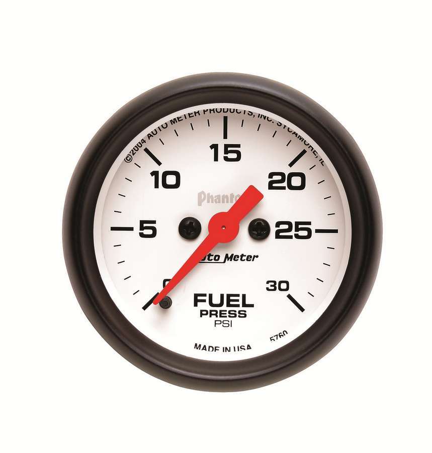 AUTOMETER 5760 2-1/16in Phantom Fuel Press. Gauge 30psi