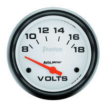 Load image into Gallery viewer, AUTOMETER 5891 2-5/8in Phantom Voltmeter 8-18 Volts