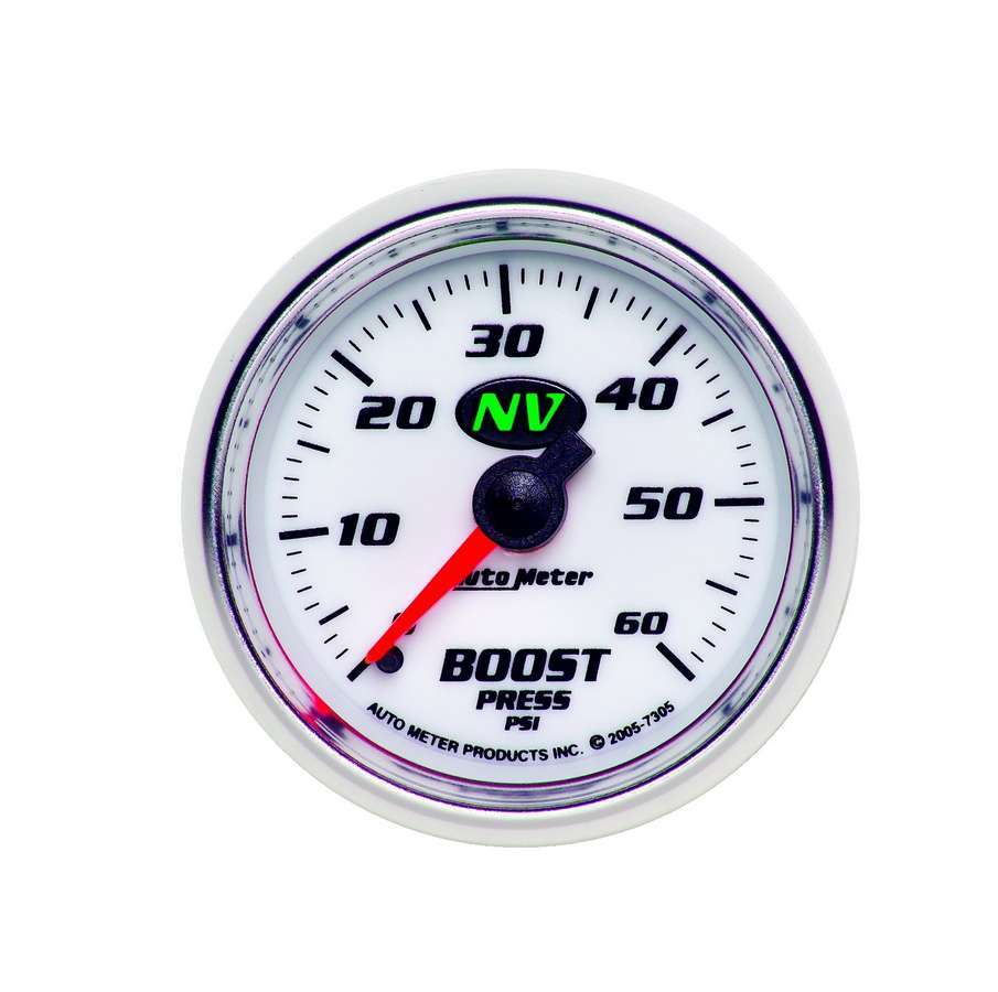 AUTOMETER 7305 2-1/16in NV/S Boost Gauge 0-60psi