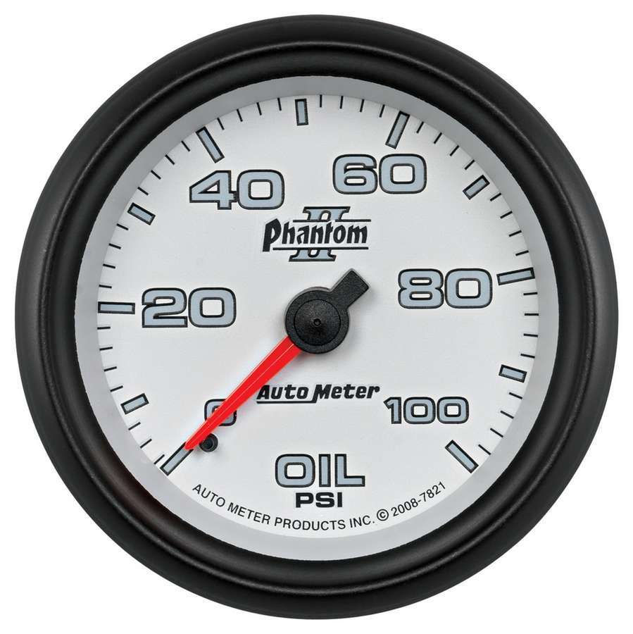 AUTOMETER 7821 2-5/8 Phantom II Oil Pressure Gauge 0-100psi