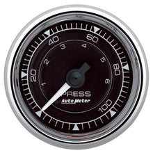 Load image into Gallery viewer, AUTOMETER 9721 2/16 Chrono Chrome Gauge Pressure 0-100PSI