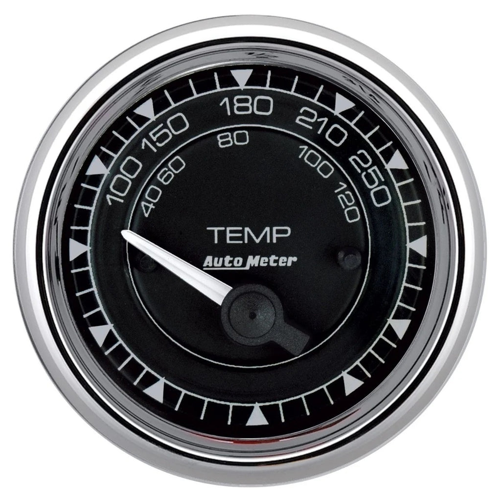 AUTOMETER 9737 2/16 Chrono Chrome Gauge Temp  100-250 Degree