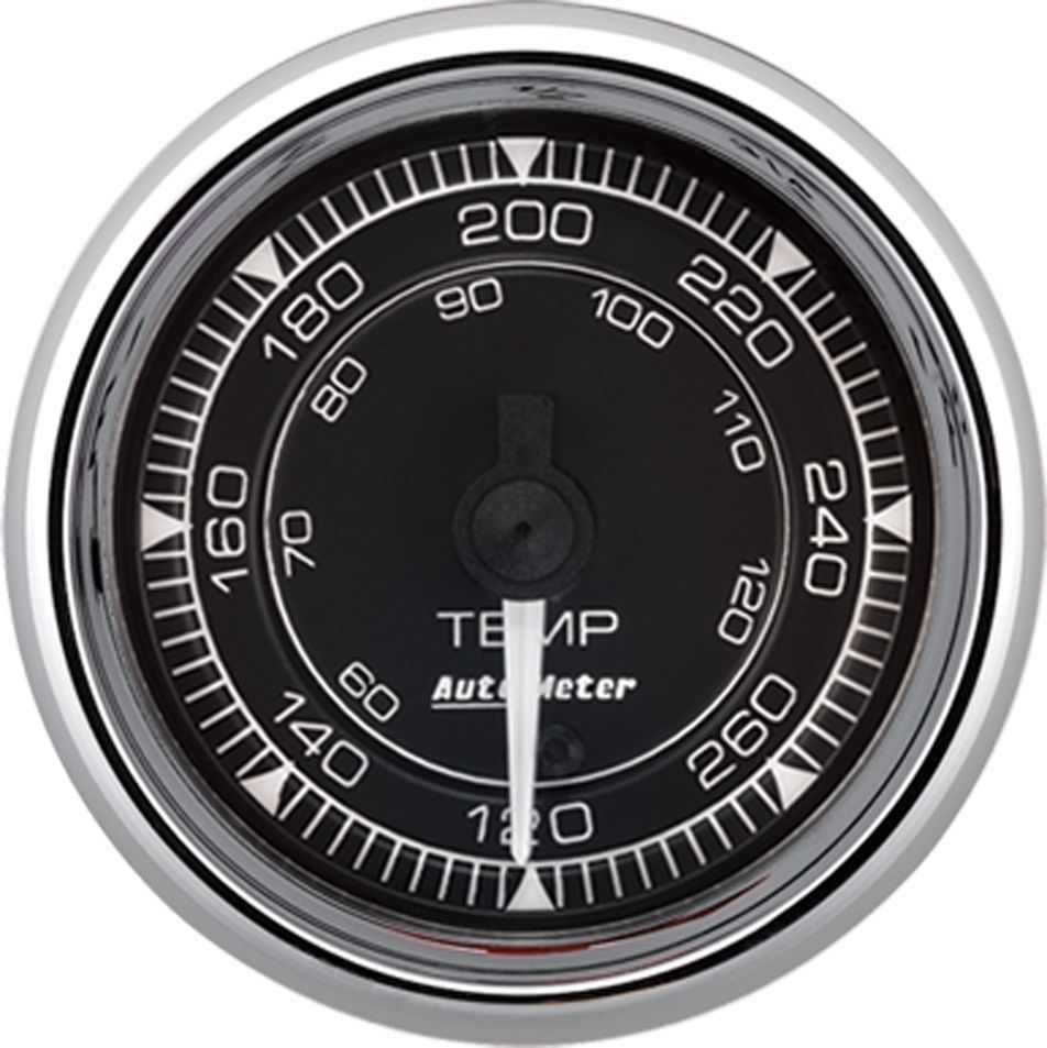 AUTOMETER 9754 2/16 Chrono Chrome Gauge Temp - 120-280 Degree
