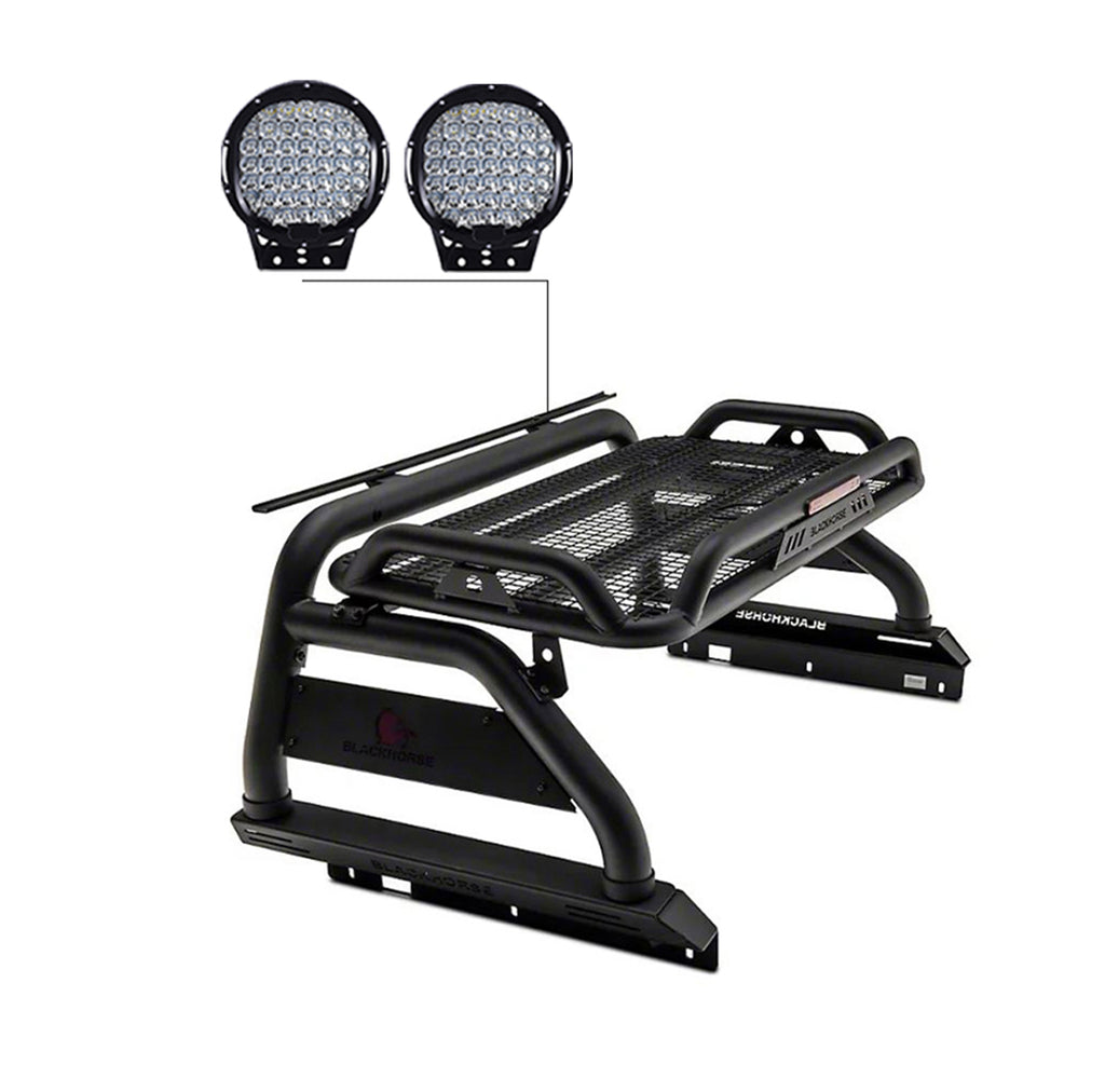 Black Horse Off Road ATRB5BK-PL69B Atlas Roll Bar Kit for Select Chevrolet Colorado, GMC Canyon