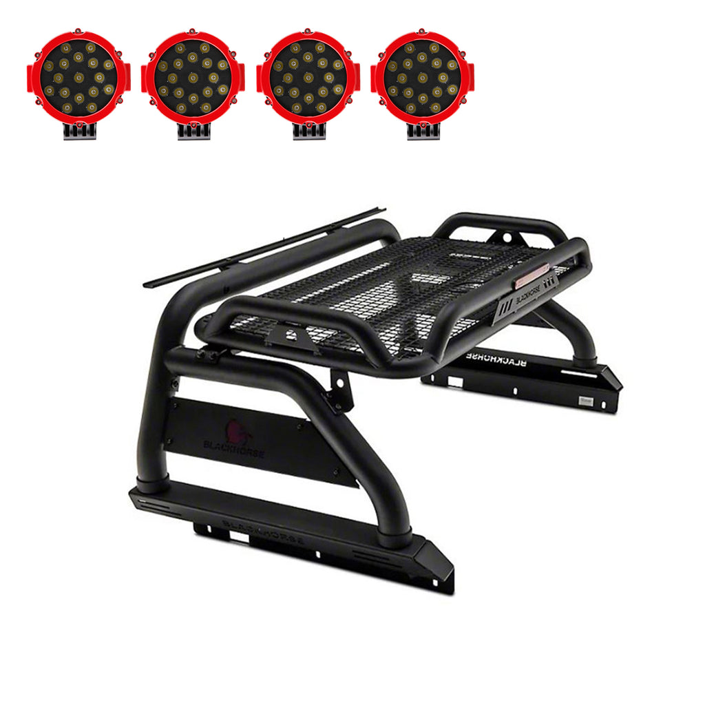 Black Horse Off Road ATRB6BK-PLR Atlas Roll Bar Kit for Select Toyota Tacoma