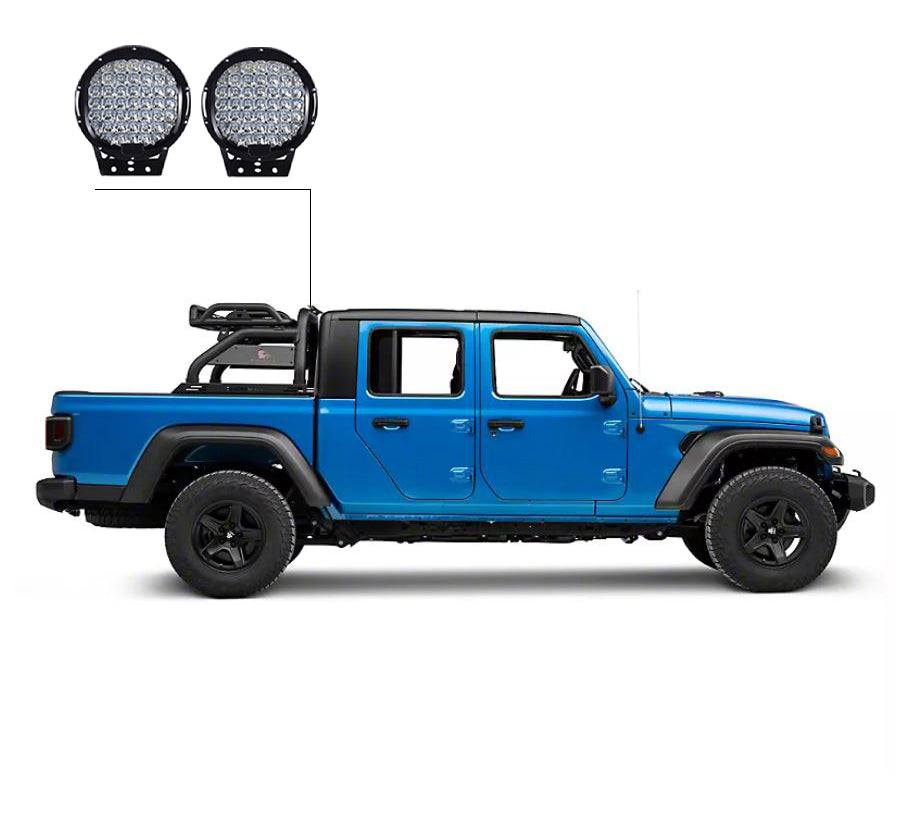 Black Horse Off Road ATRB9BK-PL69B Atlas Roll Bar Kit for Select Jeep Gladiator