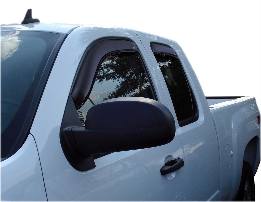 Auto Ventshade AVS 194040 Ventvisor Deflector; Smoke; In-Channel; 4 pc. for Select Chevrolet Silverado 1500, Chevrolet Silverado HD, Chevrolet Silverado HD, GMC Sierra 1500, GMC Sierra HD, GMC Sierra HD
