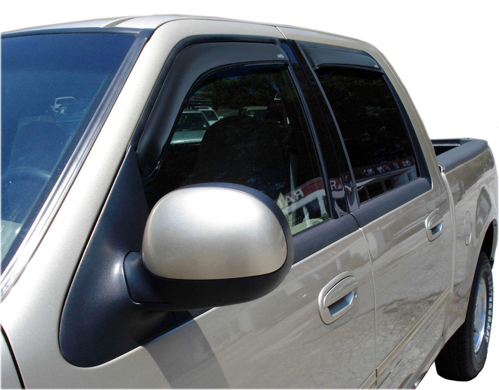 Auto Ventshade AVS 194949 Ventvisor Deflector; Smoke; In-Channel; 4 pc. for Select Ford F-150, Lincoln Blackwood