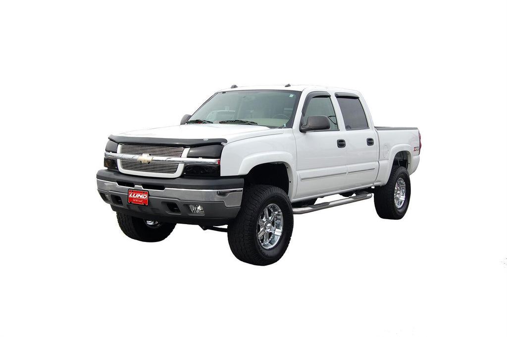 Auto Ventshade AVS 41831 Headlight Covers; Smoke Black Out; 2pc. for Select Chevrolet Avalanche 1500, Chevrolet Avalanche 2500, Chevrolet Silverado 1500, Chevrolet Silverado Classic, Chevrolet Silverado HD