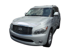 Load image into Gallery viewer, Auto Ventshade AVS 622040 Aeroskin Hood Protector; Chrome for Select INFINITI QX56
