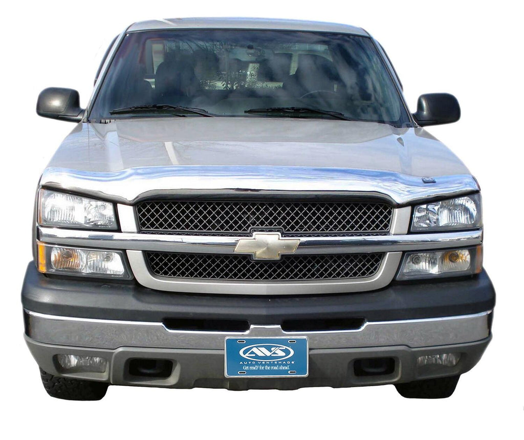 Auto Ventshade AVS 680815 Chrome Hood Shield for Select Chevrolet Avalanche 1500, Chevrolet Avalanche 2500, Chevrolet Silverado 1500, Chevrolet Silverado HD, Chevrolet Silverado 2500, Chevrolet Silverado HD, Chevrolet Silverado