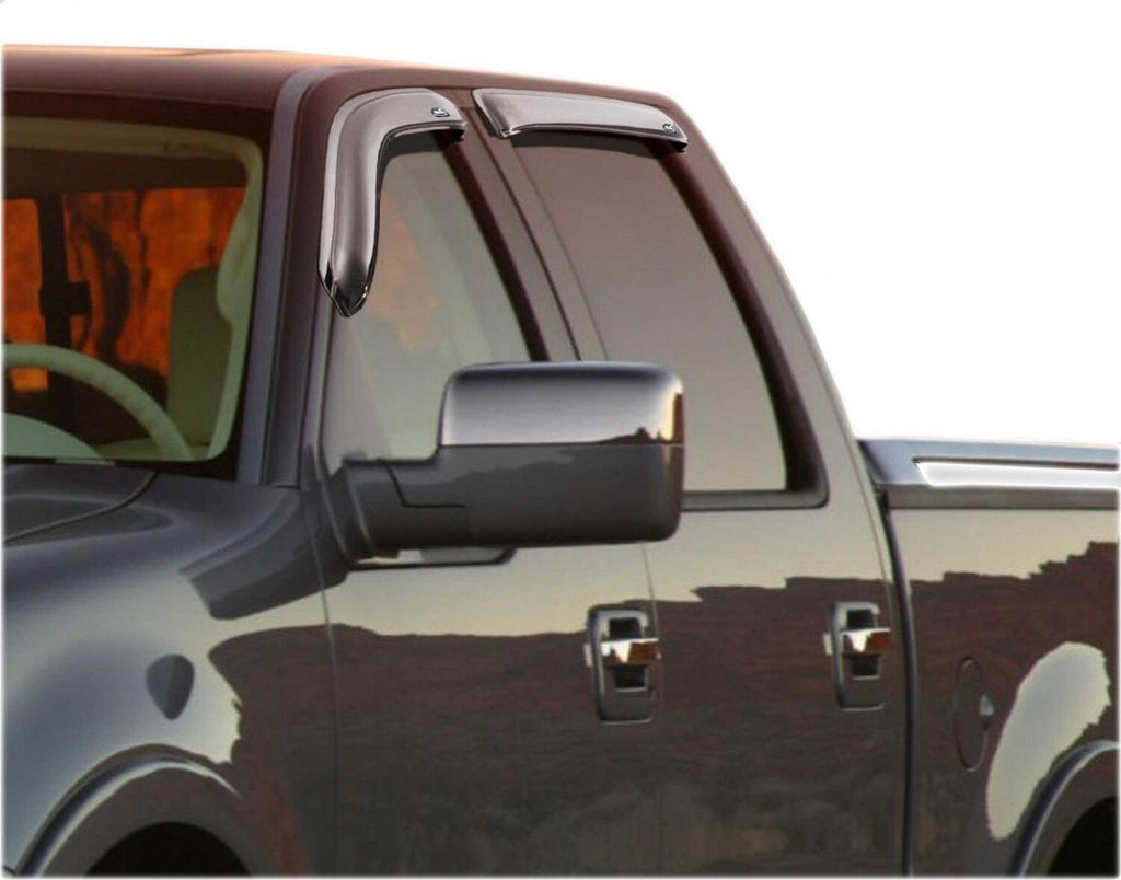 Auto Ventshade AVS 684443 Ventvisor Deflector; Chrome; Outside Mount; 4 pc. for Select Ford F-150, Lincoln Mark LT