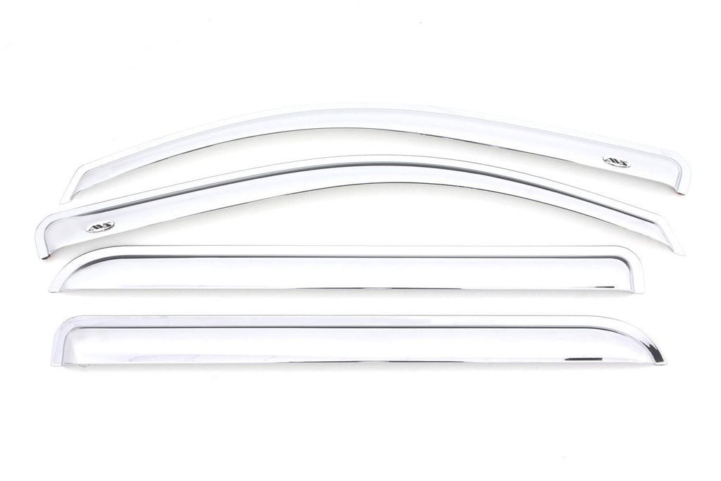 Auto Ventshade AVS 684536 Ventvisor Deflector; Chrome; Outside Mount; 4 pc. for Select Chevrolet Silverado 1500, Chevrolet Silverado HD, Chevrolet Silverado HD, Chevrolet Silverado HD, Chevrolet Silverado HD, Chevrolet Silverado HD, GMC Sierra 1500, GMC