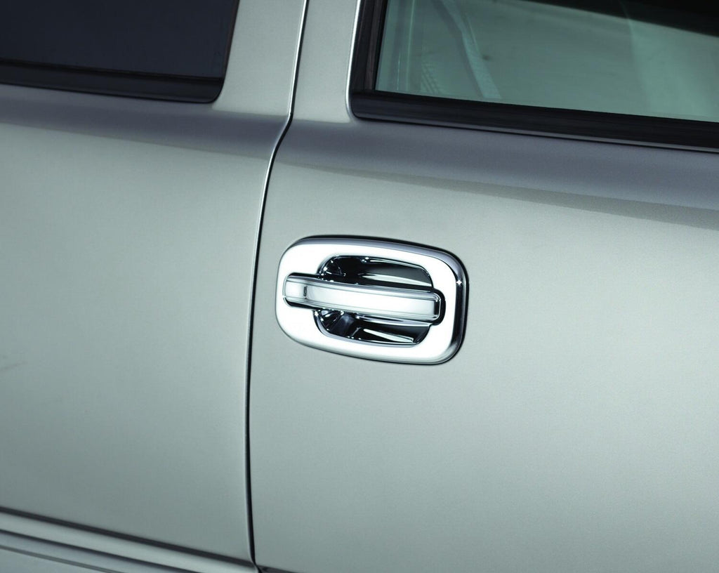 Auto Ventshade AVS 685205 Chrome Door Handle Cover 2 pc.; w/o Passenger Keyhole for Select Chevrolet Silverado 1500, Chevrolet Silverado Classic, Chevrolet Silverado 2500, Chevrolet Silverado HD, Chevrolet Silverado HD Classic, Chevrolet Silverado 3500,