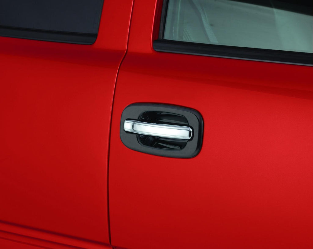 Auto Ventshade AVS 685406 Chrome Door Lever Cover; 4 pc.; Handle Only for Select Chevrolet Avalanche 1500, Chevrolet Avalanche 2500, Chevrolet Silverado 1500, Chevrolet Silverado Classic, Chevrolet Silverado HD, Chevrolet Silverado HD Classic, Chevrolet