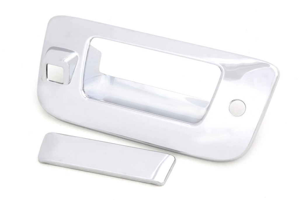 Auto Ventshade AVS 686563 Chrome Tailgate Handle Cover; w/Back Up Camera And Keyhole