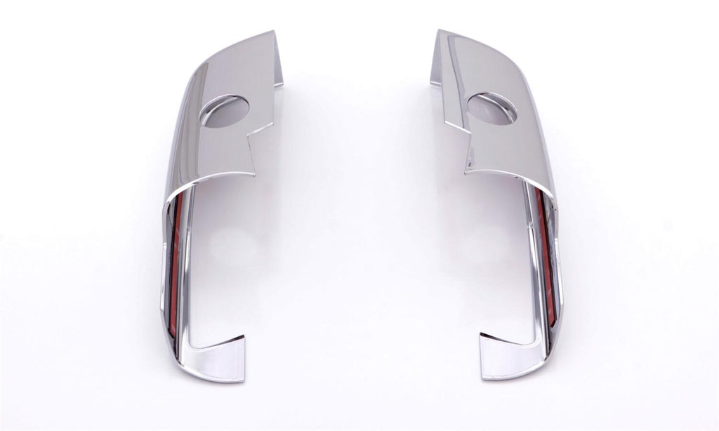 Auto Ventshade AVS 687685 Chrome Mirror Cover; Lower Cover for Select Chevrolet Silverado 1500, Chevrolet Silverado LD, Chevrolet Silverado HD, Chevrolet Silverado HD, GMC Sierra 1500, GMC Sierra Limited, GMC Sierra HD, GMC Sierra HD
