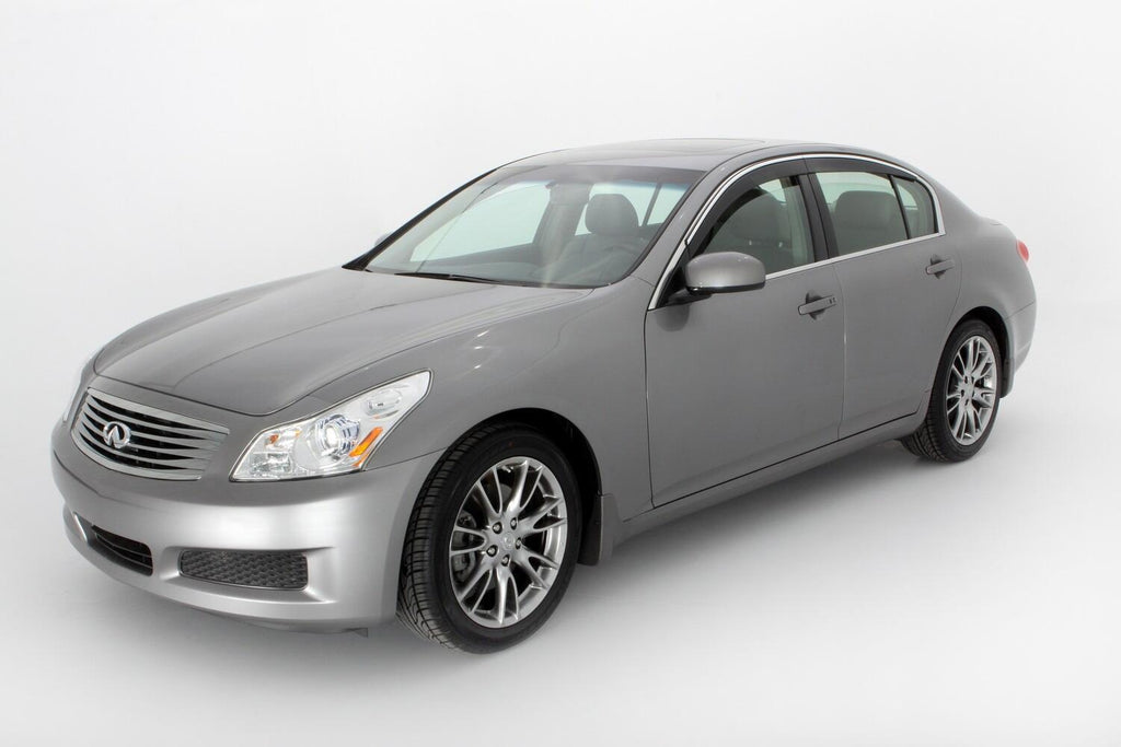 Auto Ventshade AVS 794004 Ventvisor Deflector; Smoke w/Chrome Trim; Low Profile; 4 pc. for Select INFINITI G35