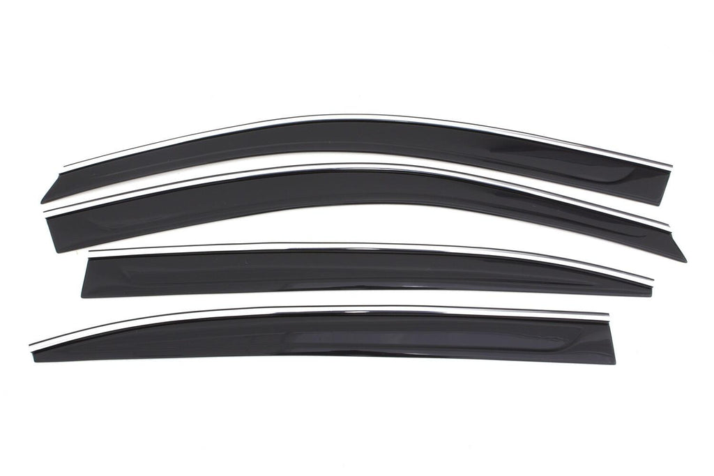 Auto Ventshade AVS 794017 Ventvisor Deflector; Smoke w/Chrome Trim; Low Profile; 4 pc. for Select Honda Accord