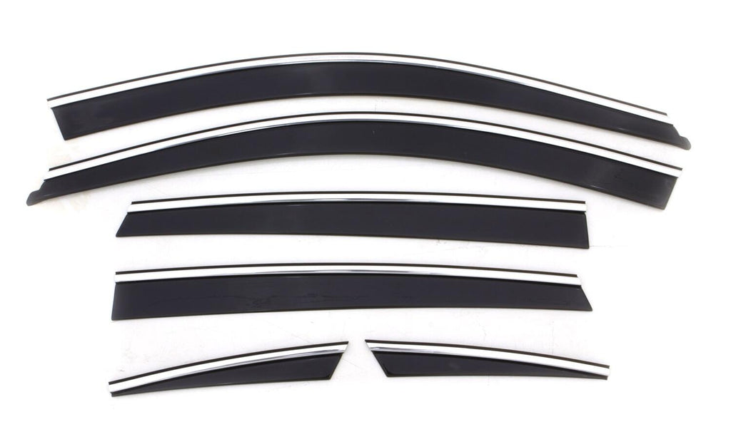 Auto Ventshade AVS 796002 Ventvisor Deflector; Smoke w/Chrome Trim; Low Profile; 6 pc. for Select Honda CR-V
