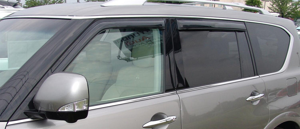 Auto Ventshade AVS 94437 Ventvisor Deflector; Smoke; Outside Mount; 4 pc. for Select INFINITI QX56