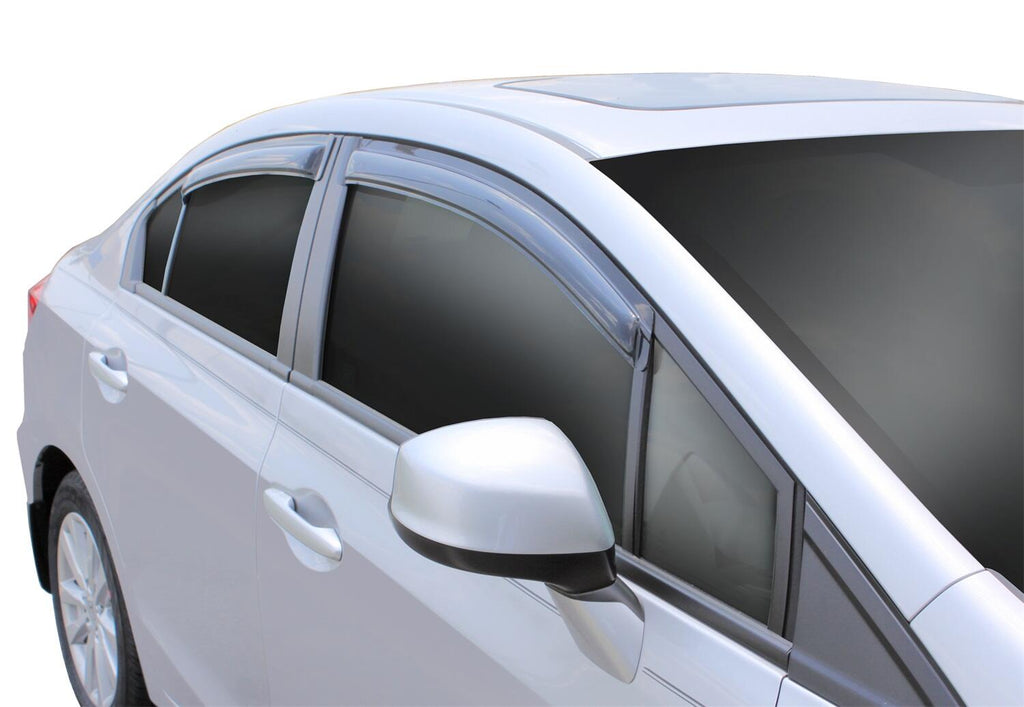 Auto Ventshade AVS 94462 Ventvisor Deflector; Smoke; Outside Mount; 4 pc. for Select Honda Civic