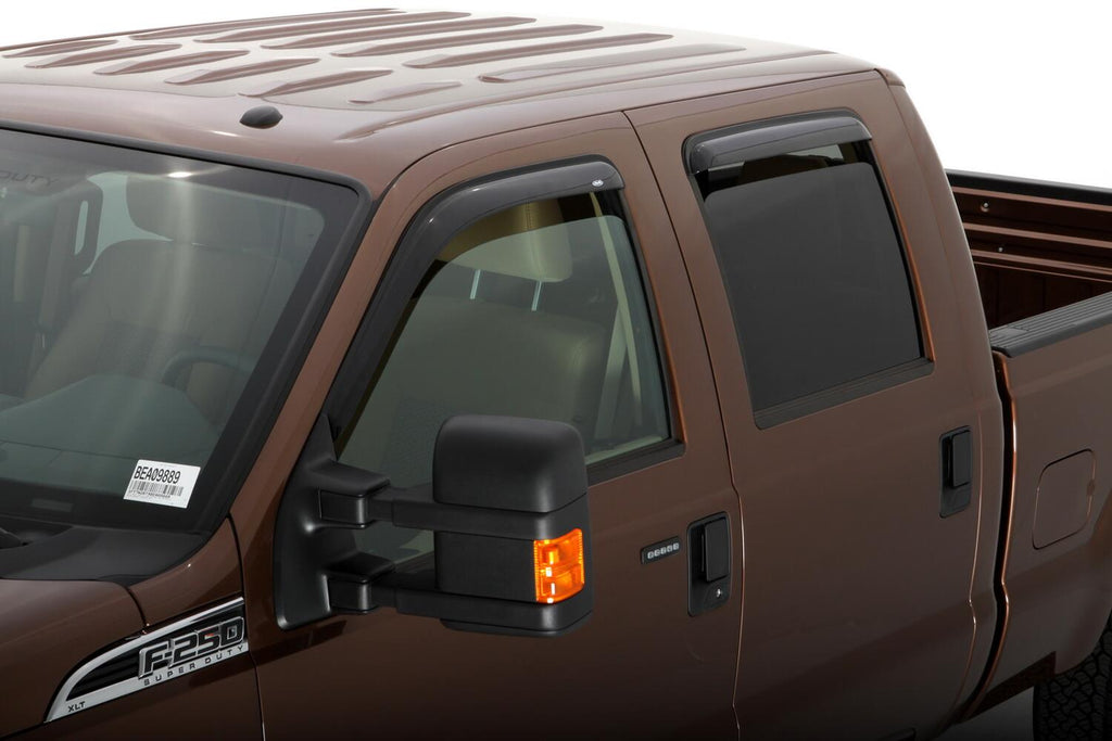 Auto Ventshade AVS 94522 Ventvisor Deflector; Smoke; Outside Mount; 4 pc. for Select Ford F-250 Super Duty, Ford F-350 Super Duty