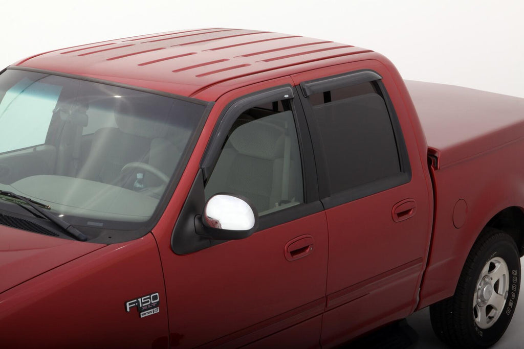 Auto Ventshade AVS 94949 Ventvisor Deflector; Smoke; Outside Mount; 4 pc. for Select Ford F-150, Lincoln Blackwood