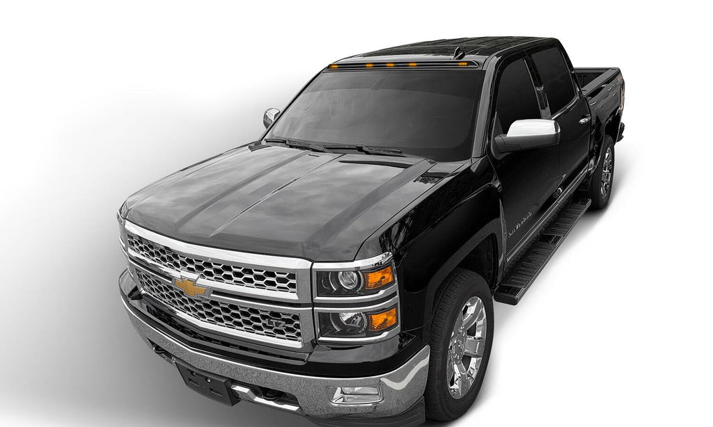 Auto Ventshade AVS 698123 AeroCab Marker Light with five amber LED; Black for Select Chevrolet Silverado 1500, GMC Sierra