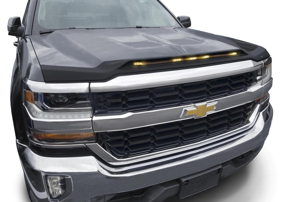 Auto Ventshade AVS 753123 Aeroskin LightShield Hood Shield; Black for Select Chevrolet Silverado 1500, Chevrolet Silverado LD