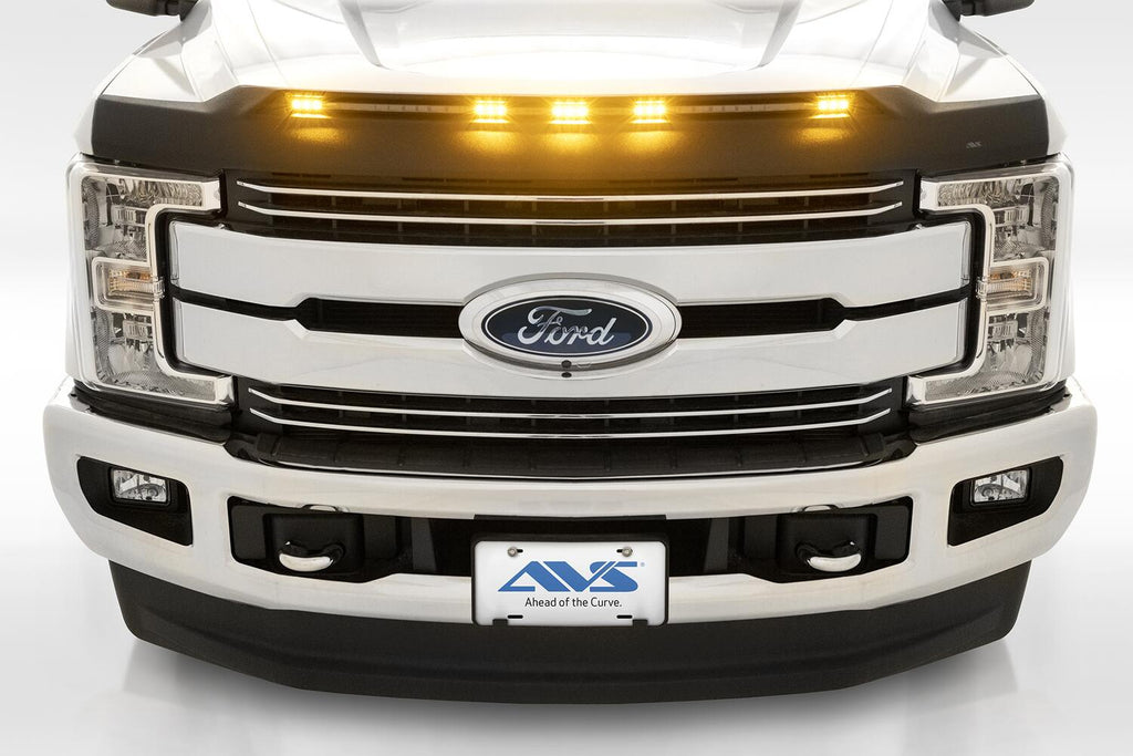 Auto Ventshade AVS 753135 Aeroskin LightShield Hood Shield; Black for Select Ford F-250 Super Duty, Ford F-350 Super Duty, Ford F-450 Super Duty