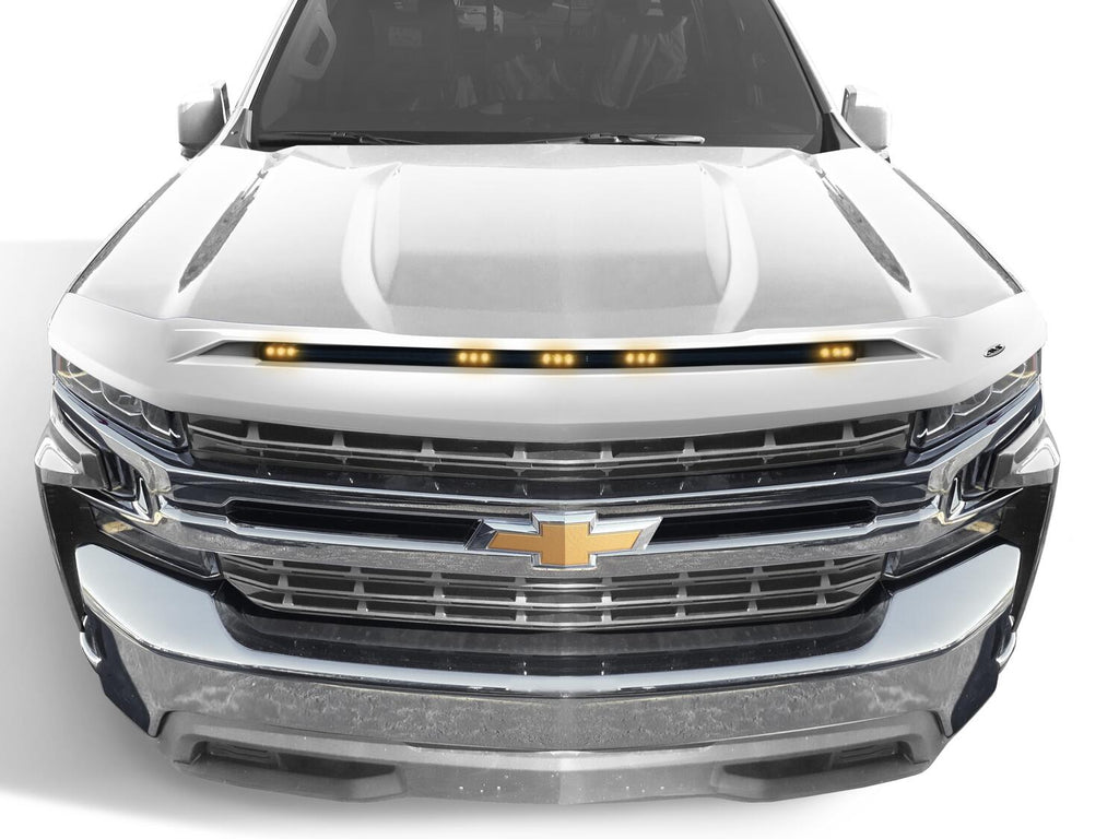 Auto Ventshade AVS 753123-GAZ Aeroskin Lightshield Color-Match Hood Protector; Summit White for Select Chevrolet Silverado 1500, Chevrolet Silverado LD