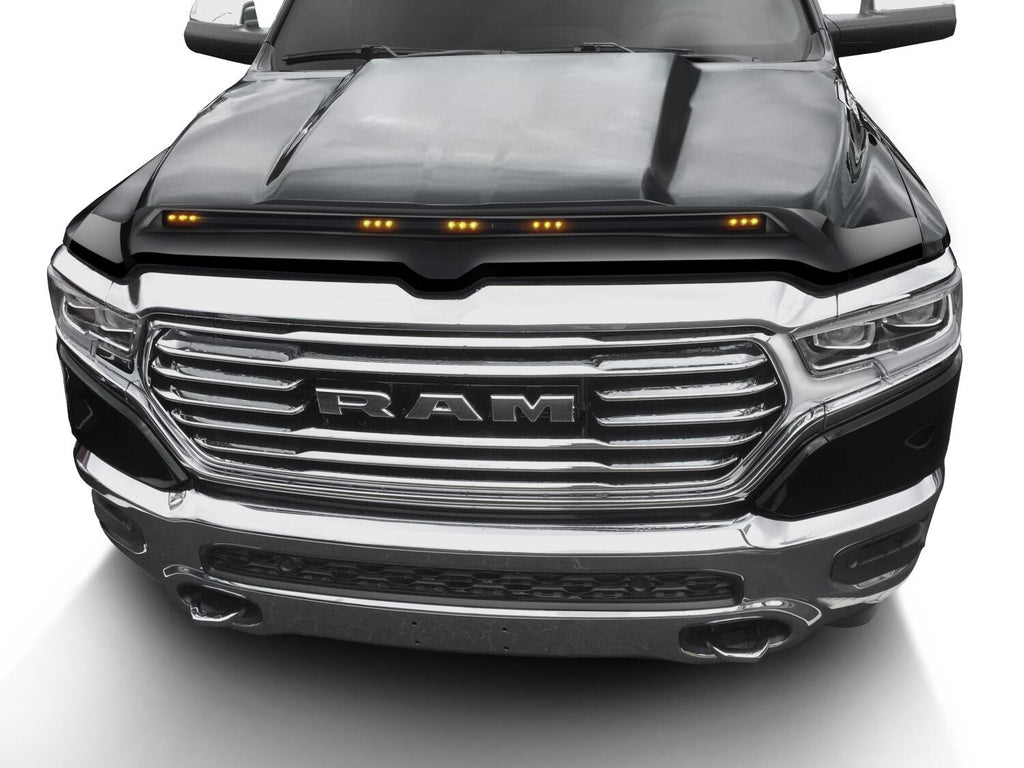 Auto Ventshade AVS 753004-AXR Aeroskin Lightshield Color-Match Hood Protector; Bril Blk Crystal Perlcoat for Select Ram 1500, Ram Classic