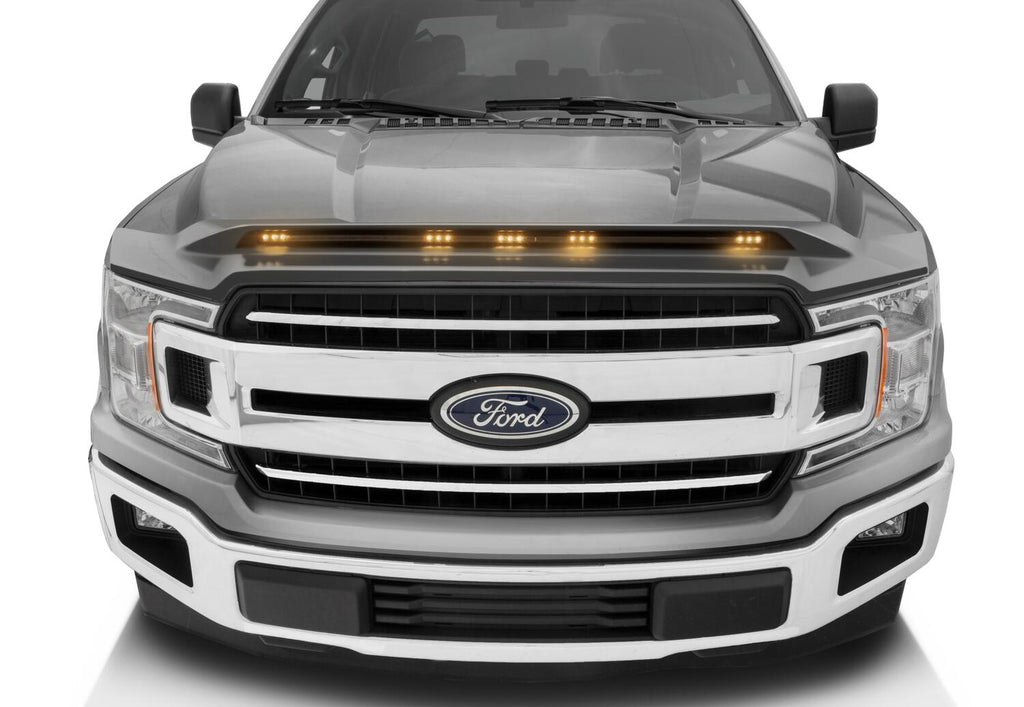 Auto Ventshade AVS 753096-UX Aeroskin Lightshield Color-Match Hood Protector; Ingot Silver for Select Ford F-150